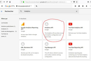 Choisir Analytics API