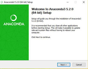 Installation Anaconda Etape 1