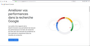 Accueil Google Search Console