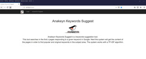 Accueil Anakeyn Keywords Suggest