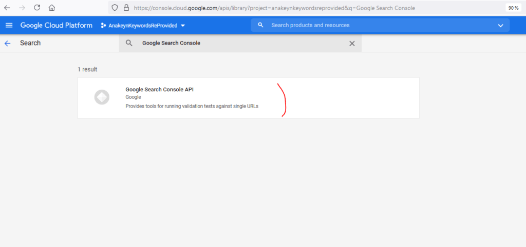 Recherche Google Search Console API